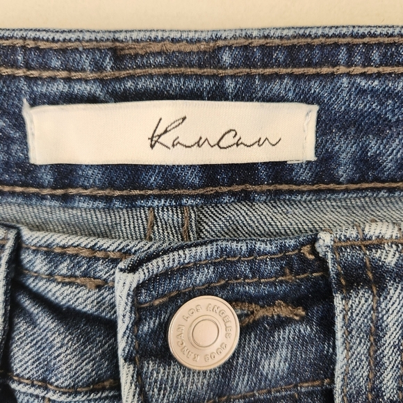 KanCan Huntsville High Rise Cargo Slim Straight Medium Wash Jeans-Size 5/26 - Picture 10 of 11